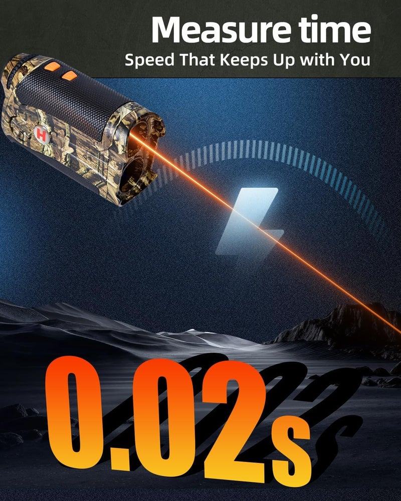 AOFAR HX-1200T Range Finder for Hunting Archery, 1200 Yards with Angle and Horizontal Distance, Shooting Wild Waterproof Coma Rangefinder, 6X 25mm, Range and Bow Mode, Free Battery Gift Package - Image 5